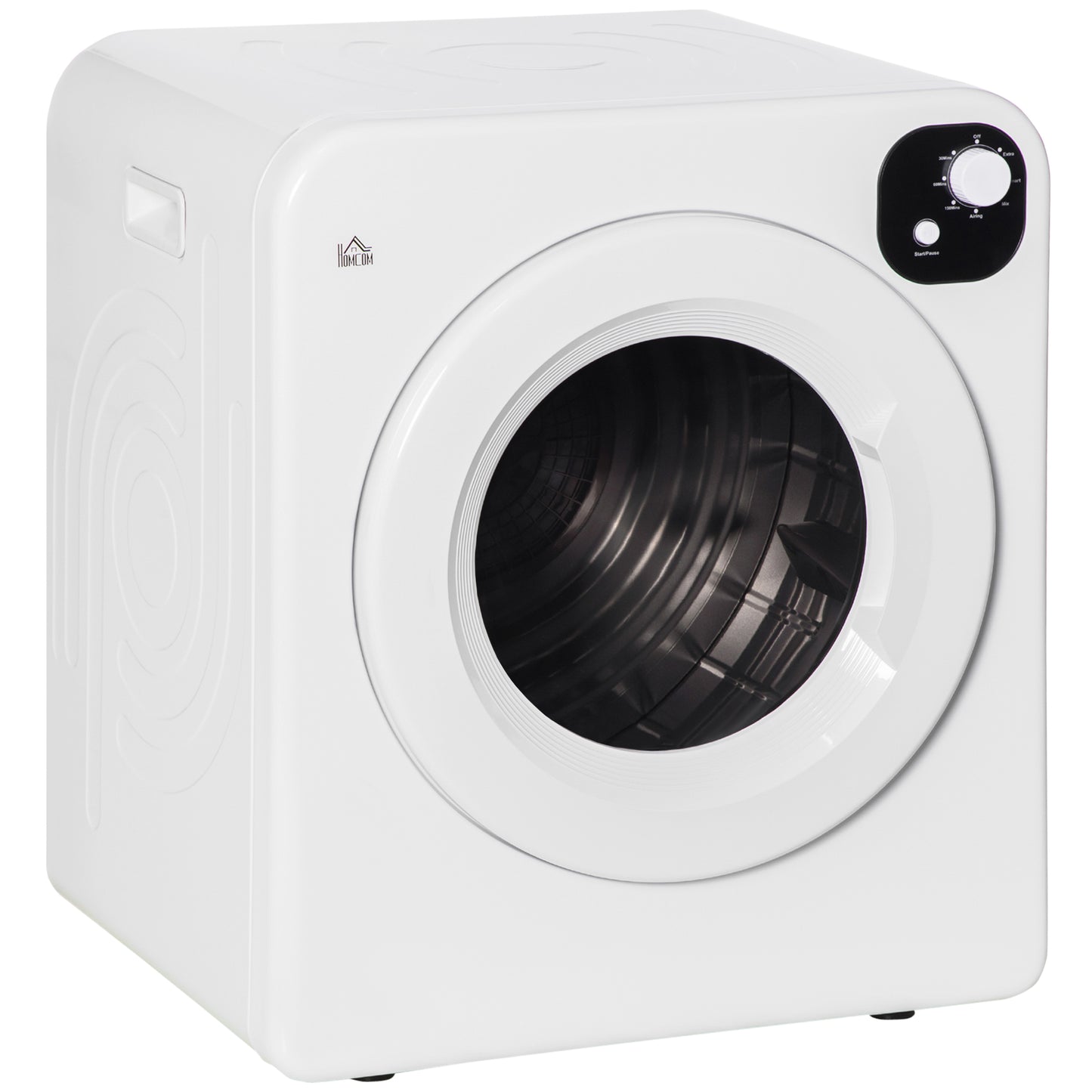 Compact Clothes Dryer, 1300W, 3.22 cu. ft., Electric, Portable, with 7 Drying Modes, for Apartment or Dorm, White
