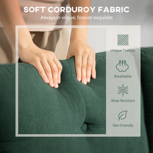 Canapé sectionnel avec méridienne convertible, vert foncé