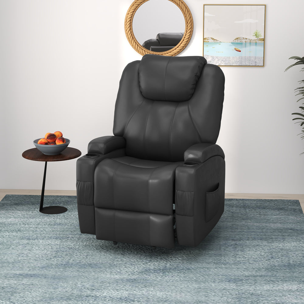 Fauteuil inclinable électrique pour personnes âgées avec repose-pieds, gris