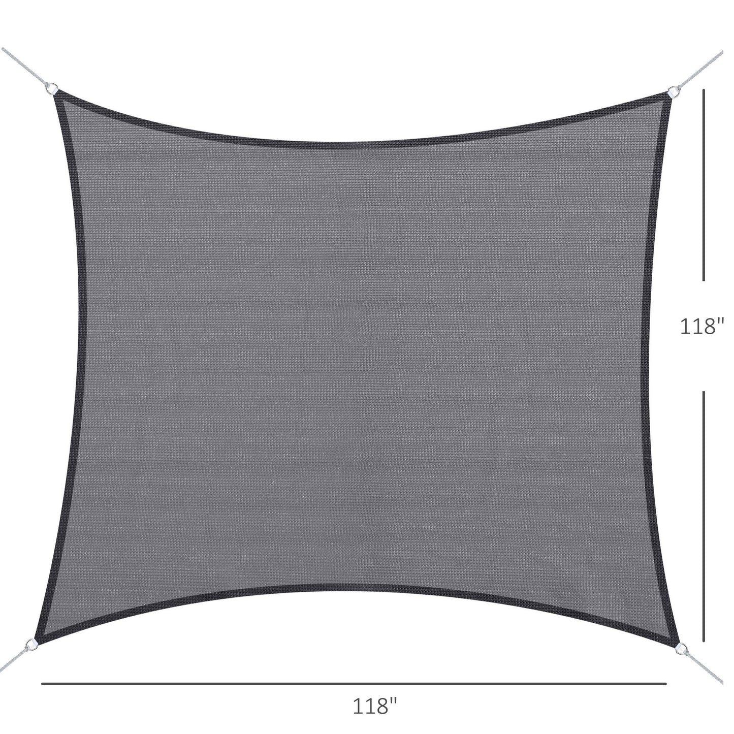 Voile d’ombrage rectangulaire d’extérieur – Protection solaire efficace, gris