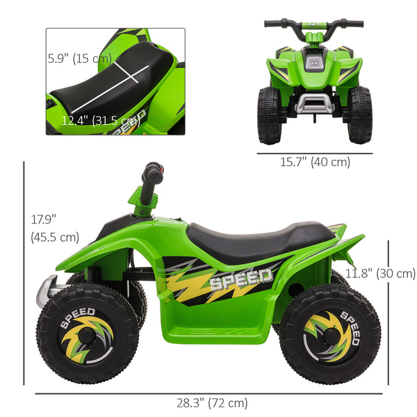 6V battery quad, green