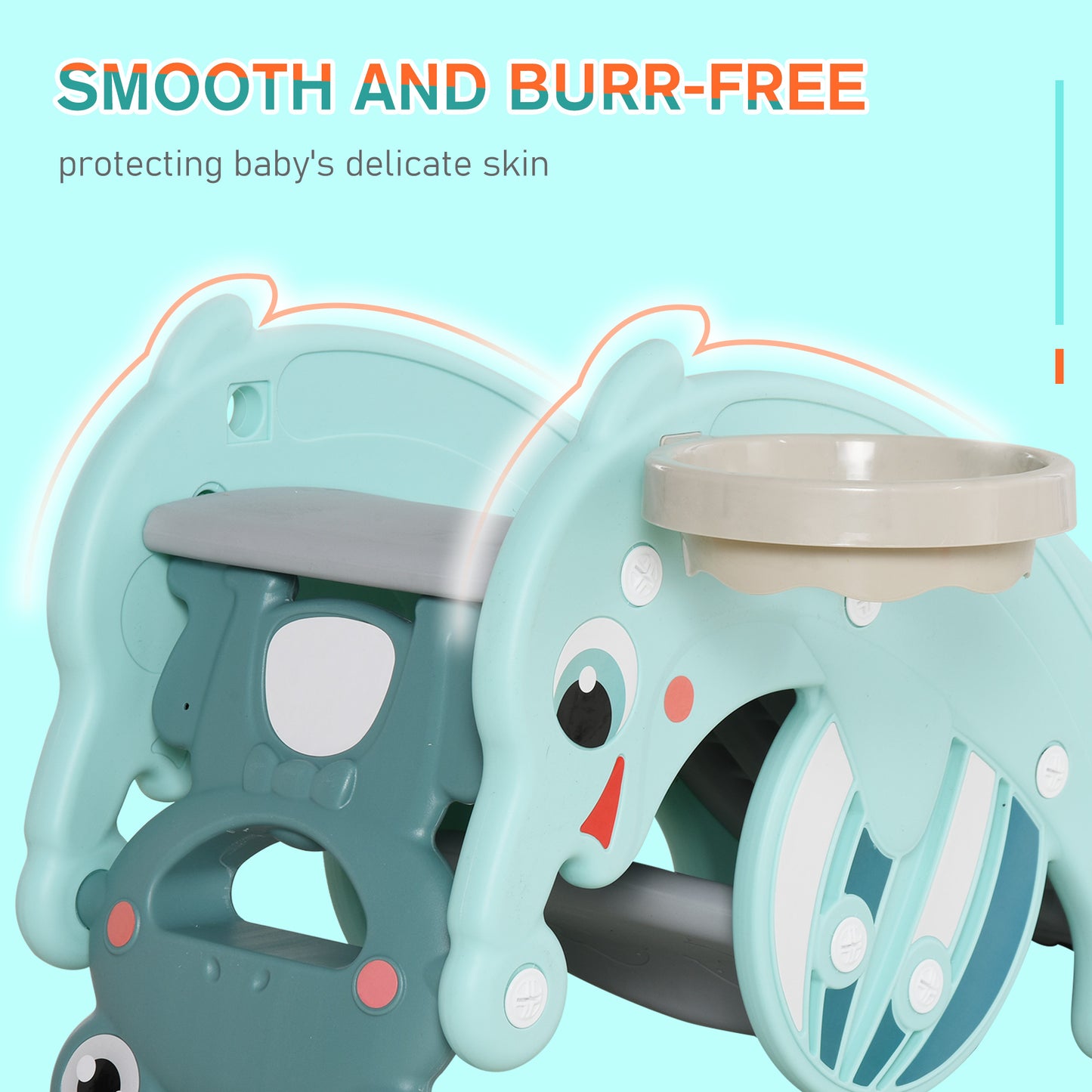 3-in-1 Toddler Slide and Rocking Horse, 1.5-3 Years, Green