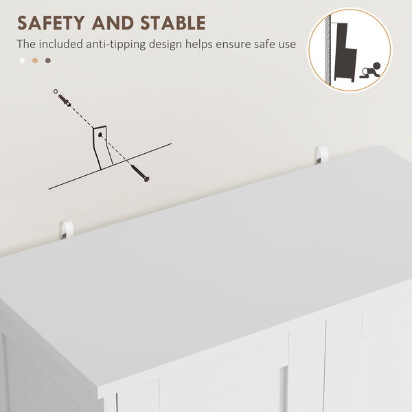 Meuble de rangement de cuisine, blanc