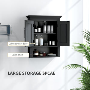 Armoire de rangement pour toilettes avec étagère, noir