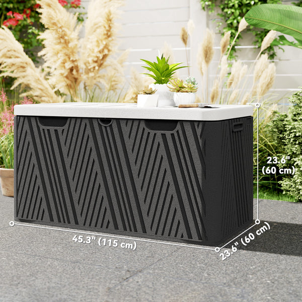 Coffre de rangement extérieur, étanche et verrouillable, pour outils de jardin et accessoires de piscine