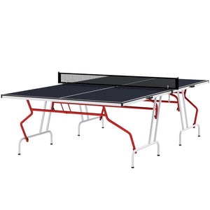 9' x 5' Folding Ping Pong Table with Paddles and Balls, Dark Grey