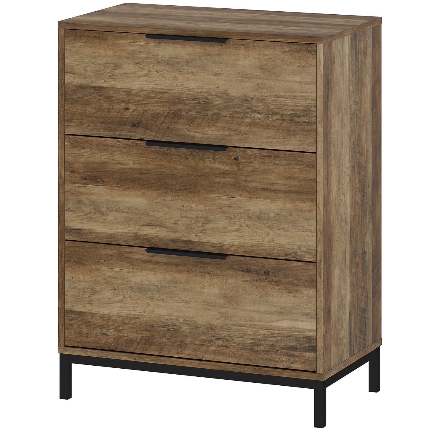 Commode pour chambre à coucher 3 tiroirs, couleur naturelle
