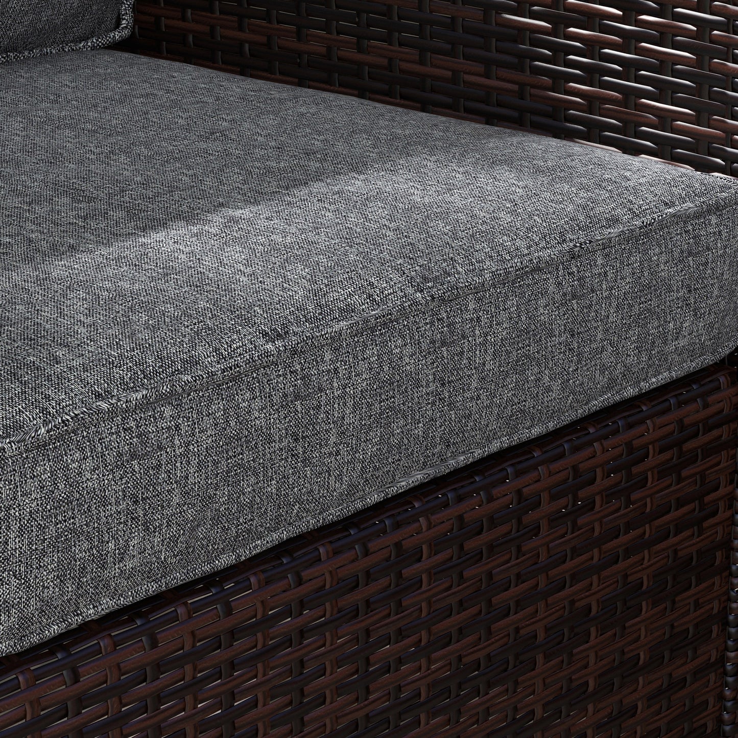 Coussins de rechange pour chaise de patio avec dossier, lot de 4, gris