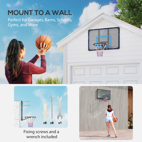 Panier de basket mural avec panneau incassable