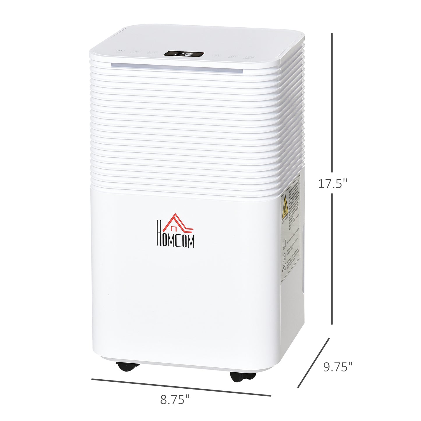 Déshumidificateur portable silencieux de 1 500 pi² pour buanderie, chambre, sous-sol, déshumidificateur d'air électrique à humidité de 25 points avec 3 modes