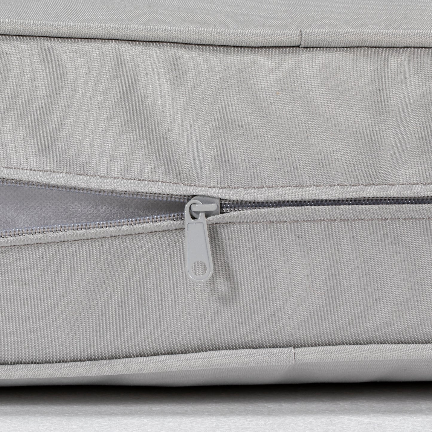 Coussins de chaise de patio épais et profonds pour siège d'extérieur avec coussin de dossier, gris clair