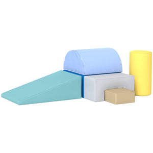 Aire de jeux souple 6 pièces pour enfants, jaune/vert