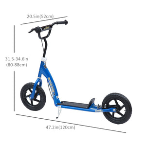 Trottinette avec pneu de 12 pouces, bleu