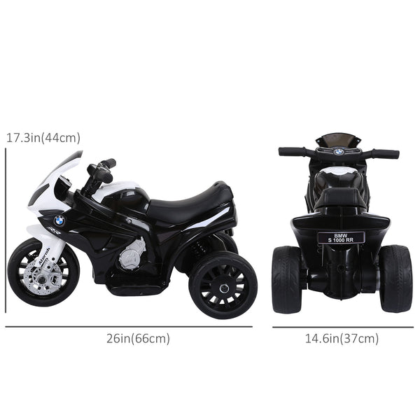 BMW 6 V Motorcycle, with headlight, music, 3 wheels - Black