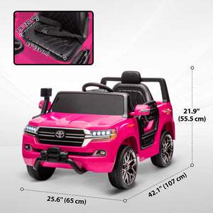 Toyota Land Cruiser 12V with remote control, pink