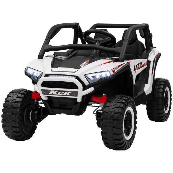 24V 2-seater electric truck with spring suspension, white
