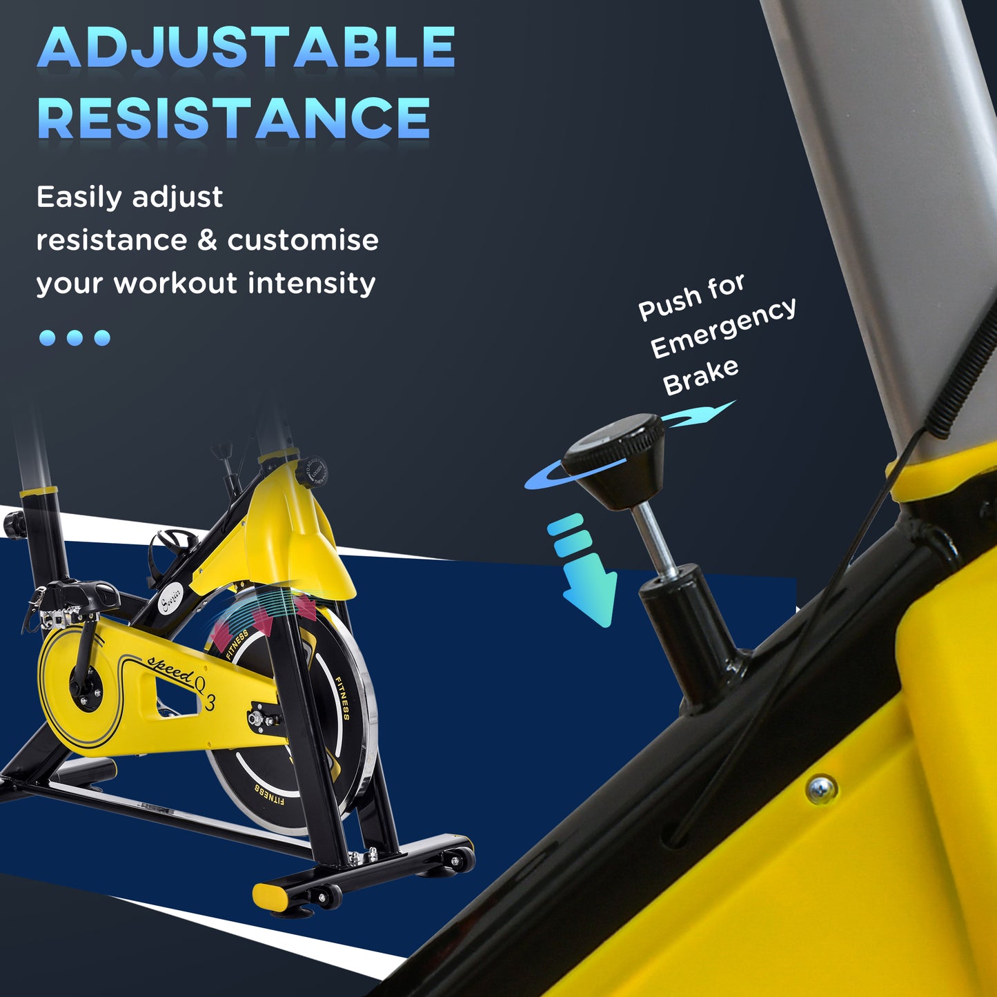 Indoor Stationary Exercise Bike with Belt Drive, Adjustable Resistance, Seat, Handlebars with LCD Display for Home Gym