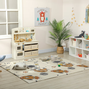 Tapis de jeu réversible et imperméable, pliable, motif astronaute et planète