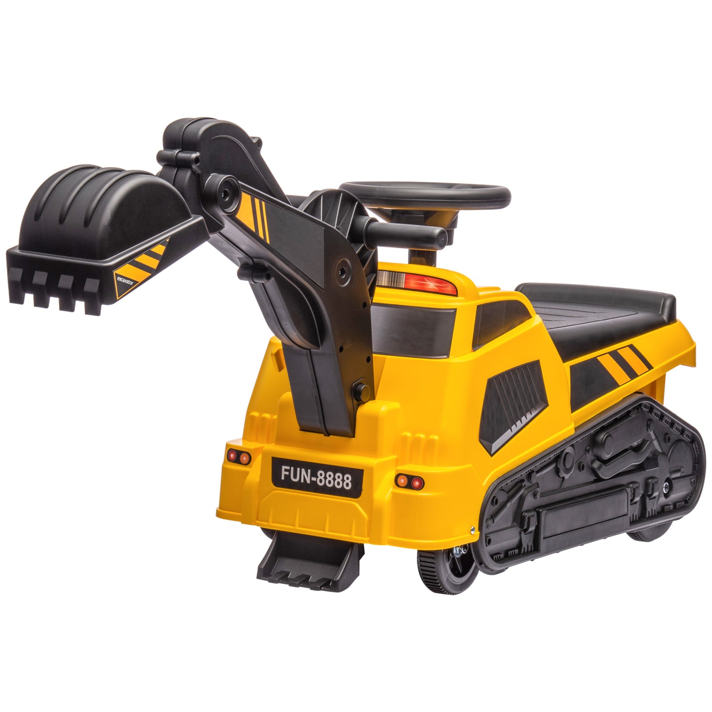 3 in 1 Excavator Bulldozer Rolling Compactor with Music, for 18-48 Months, Yellow
