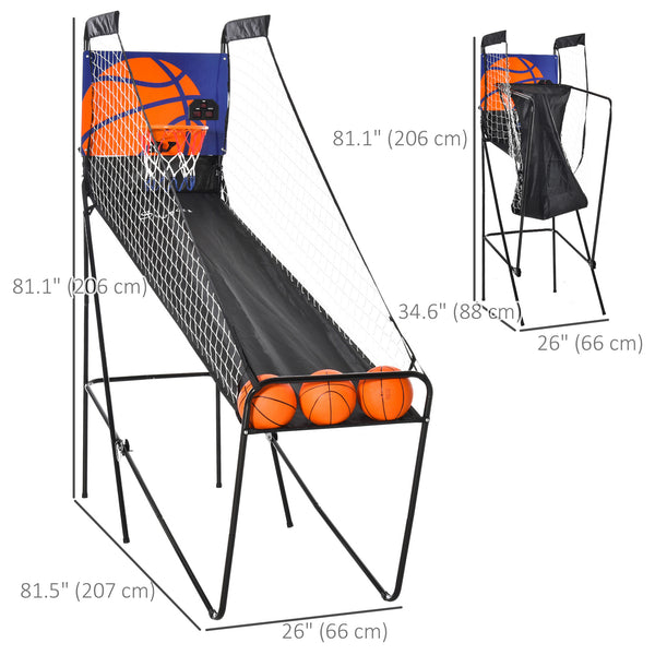 Basketball Arcade Game with Electronic Scoreboard, Black