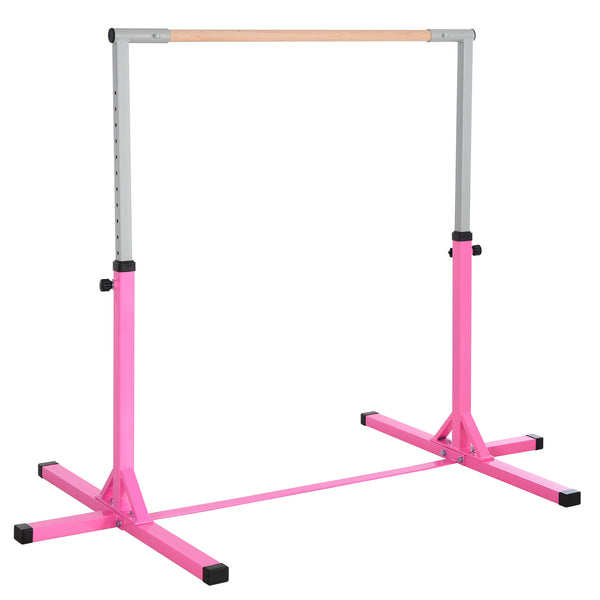 Barre de gymnastique professionnelle pour enfants, rose