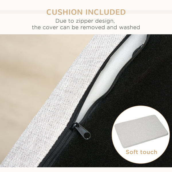 Modern Pet Sofa for Medium and Large Pets with Removable Seat Cushion, Light Grey