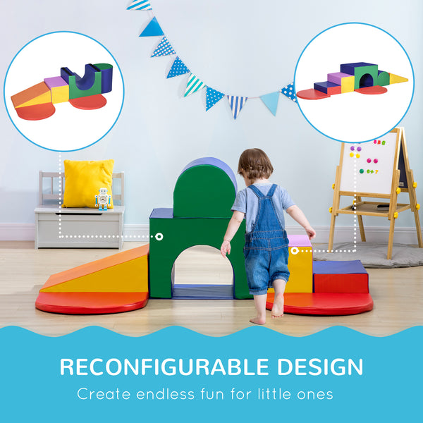 7 blocs d'escalade en mousse pour tout-petits, multicolore