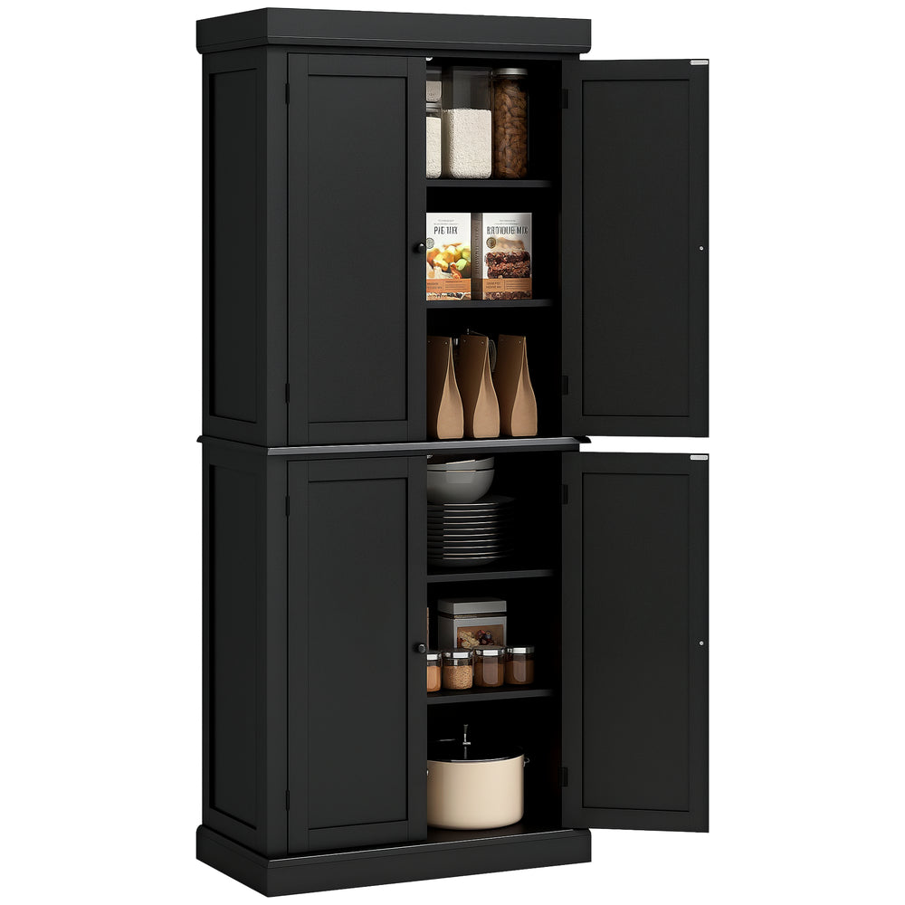 Meuble de cuisine avec 4 portes, noir