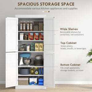 Kitchen cabinet with 4 doors, white