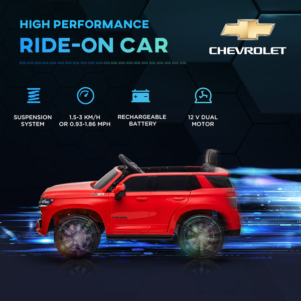 Chevrolet TAHOE 12V with remote control, red