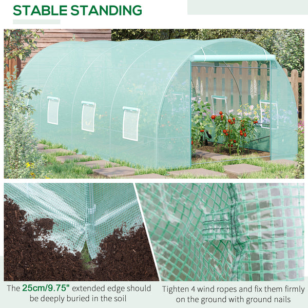 20 x 10 x 7 ft Heavy Duty Outdoor Walk-In Greenhouse