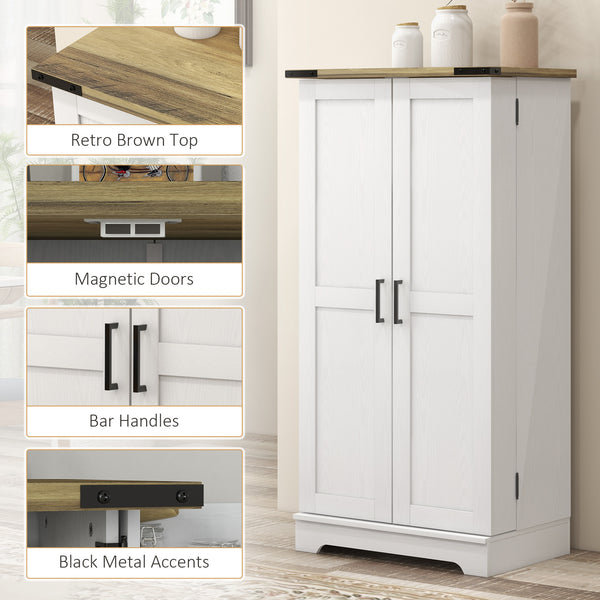 Meuble de rangement de style campagnard, blanc crème