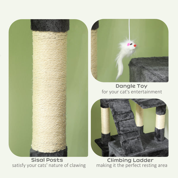 172cm Multi-Level Cat Tree, Dark Grey
