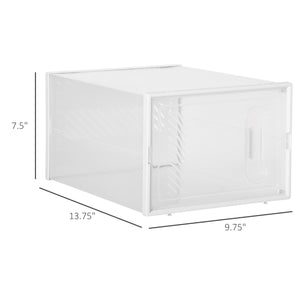 Lot de 18 boîtes de rangement pour chaussures en plastique transparent avec ouverture frontale