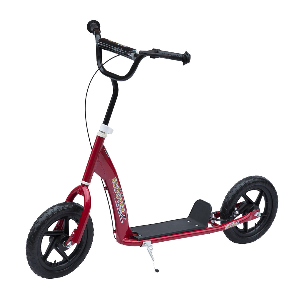 Trottinette avec pneus de 12 pouces, rouge