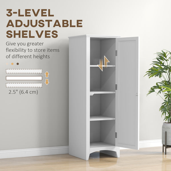 Meuble de rangement avec 4 étagères, blanc
