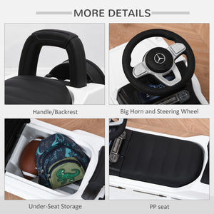 Voiture à pousser pour enfant, Mercedes-Benz G350, sous licence, blanche