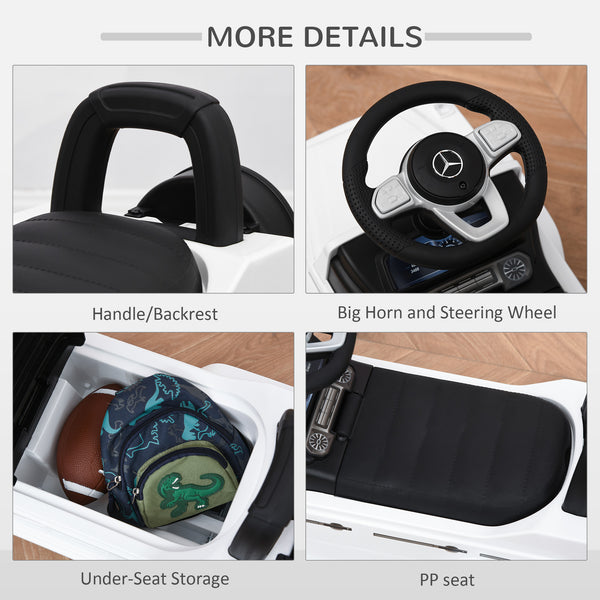 Voiture à pousser pour enfant, Mercedes-Benz G350, sous licence, blanche
