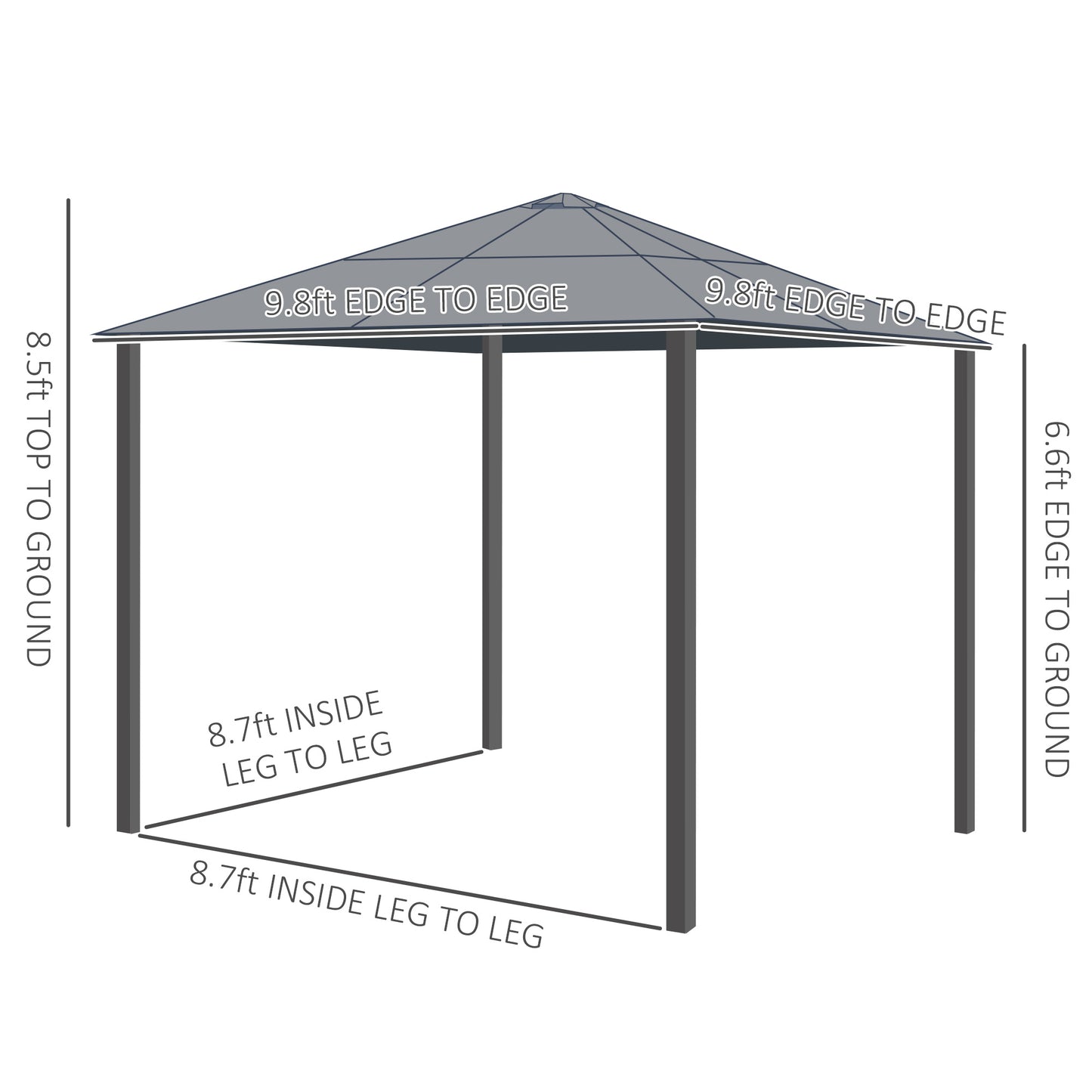 10 x 10 ft Hardtop Gazebo, Heavy Duty Shelter, Sun Shade with Curtain, Beige and Coffee