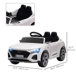 Licensed Audi Q8 Etron Sportback 12V with remote control, white