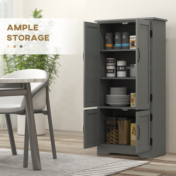 Garde-manger à 4 portes à plusieurs étages, gris