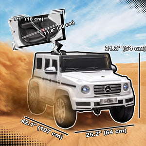 Mercedes Benz G500 12 V avec télécommande, blanche