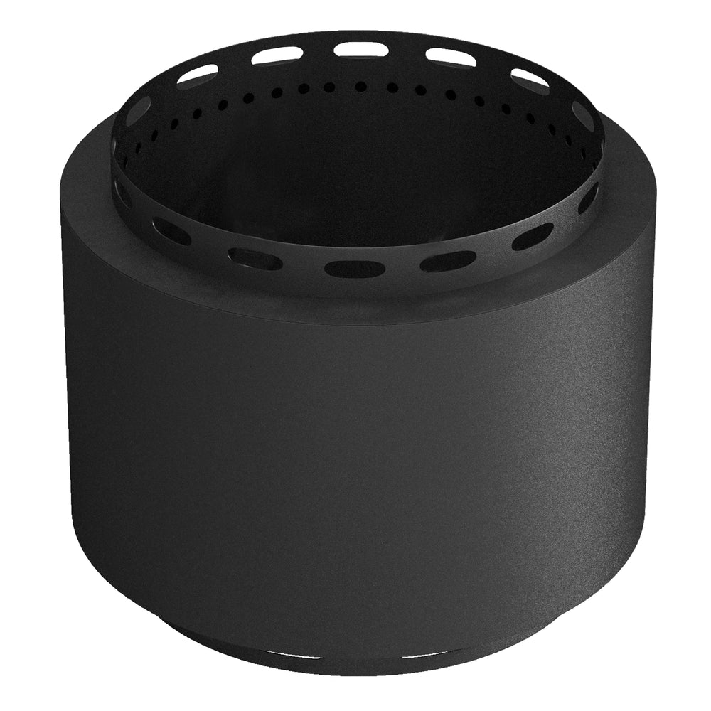 Braséro portable sans fumée, avec tisonnier, pour jardin, camping, feu de joie, métal, noir