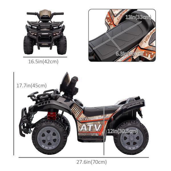 6V Quad with music, black