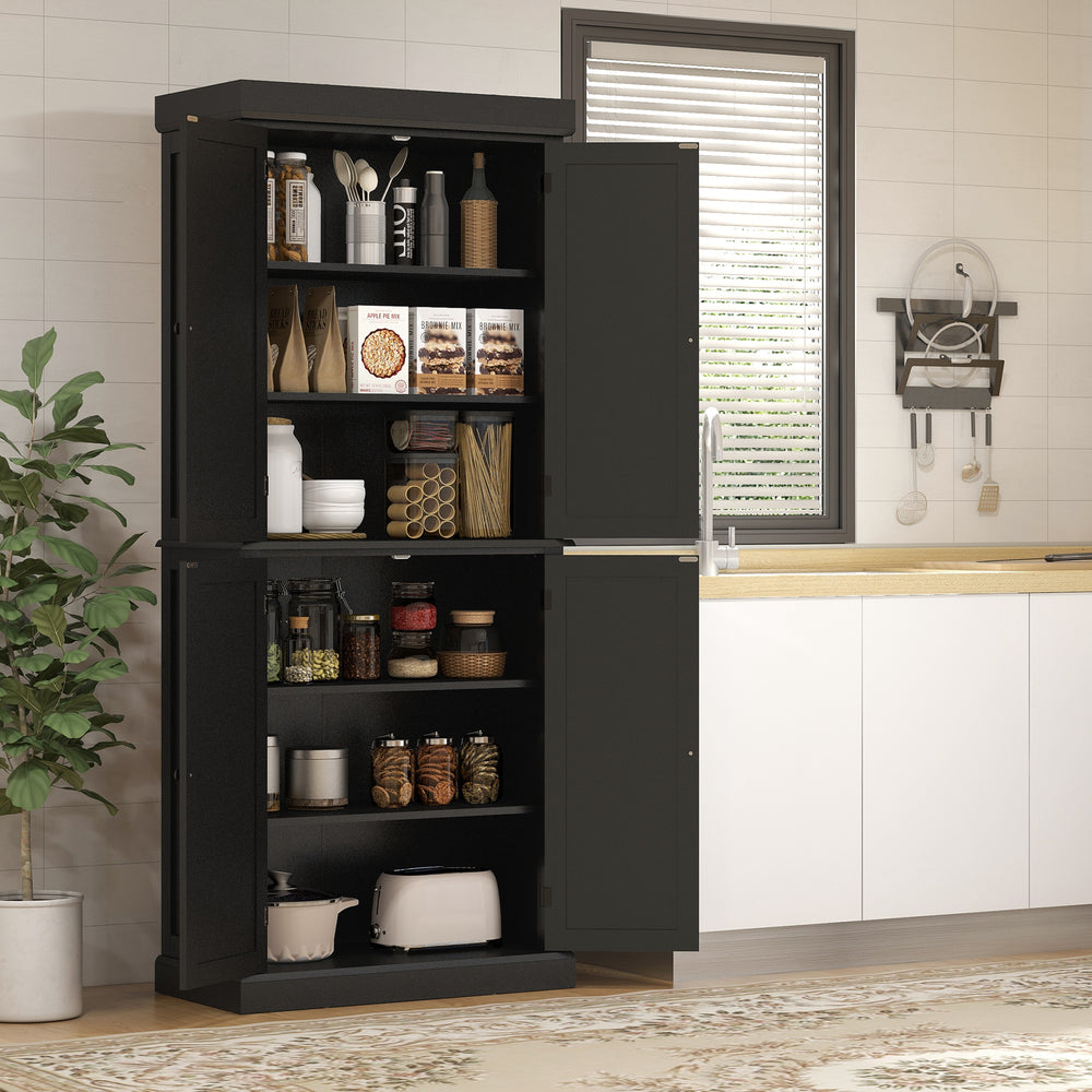 Meuble de cuisine avec 4 portes, noir