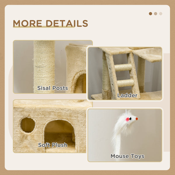 Arbre à chat à plusieurs niveaux de 172 cm, beige