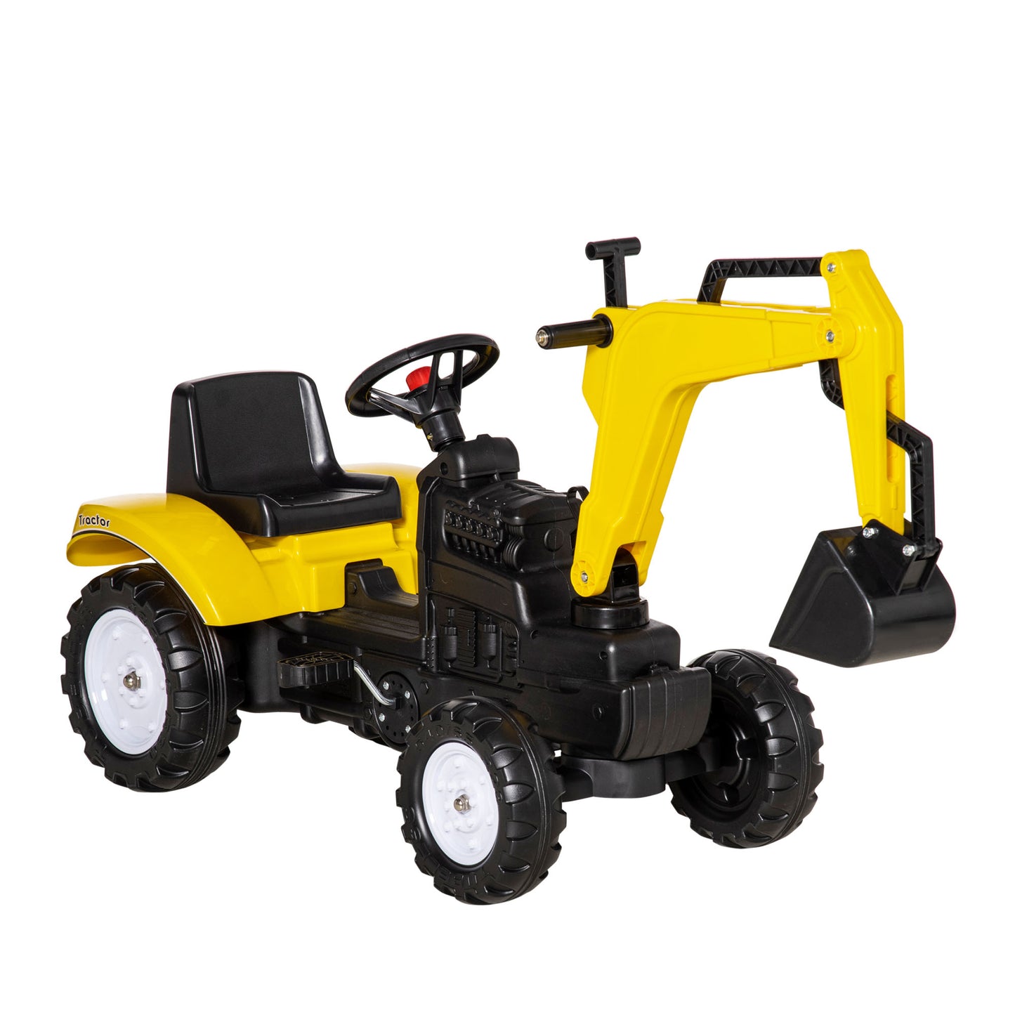 Pedal Tractor for 3 Year Olds, Yellow