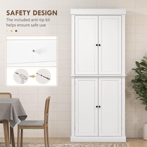 Kitchen cabinet with 4 doors, white