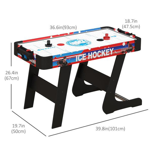 Foldable air hockey table, white