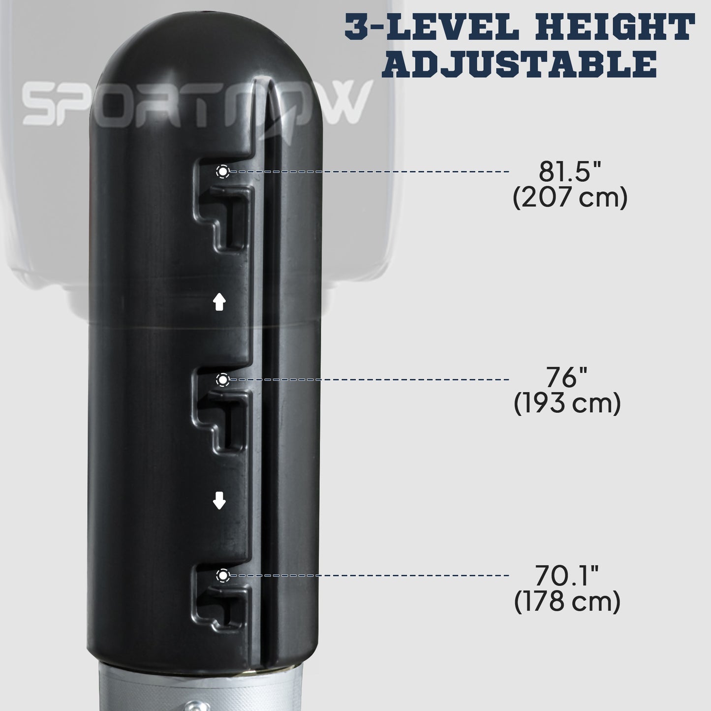 Soozier Freestanding Punching Bag, Height Adjustable Boxing Bag with Fillable Base, Polyurethane Wrapped for Youth & Adult Fitness Training, Home Gym Use